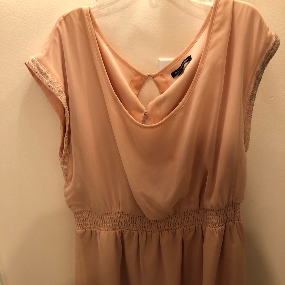 Light pink dress with sparkled sleeves